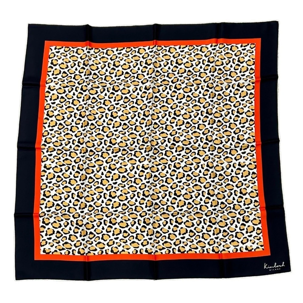 Kinloch Milano Leopard Print Silk Scarf